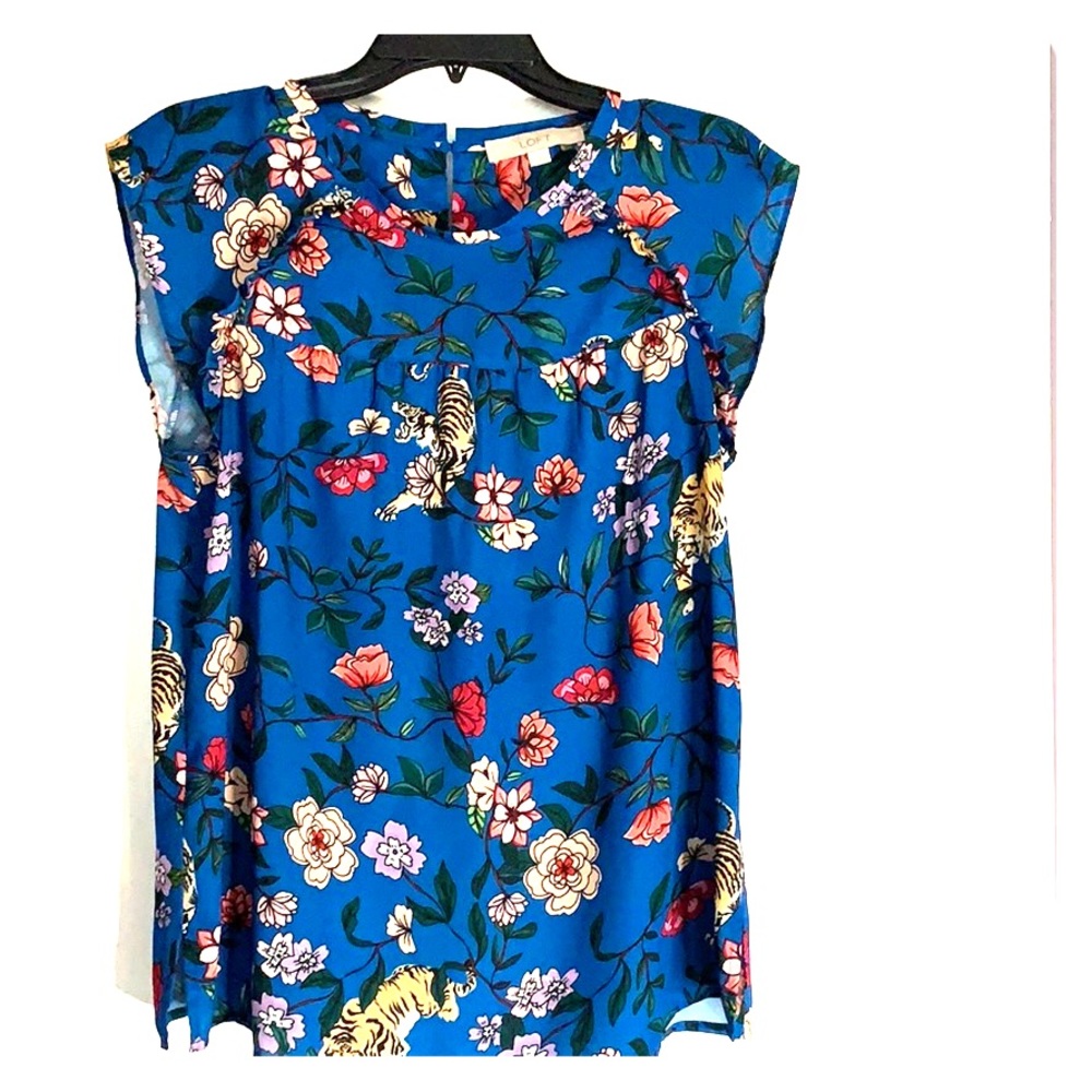 Loft Tiger Blouse Size S